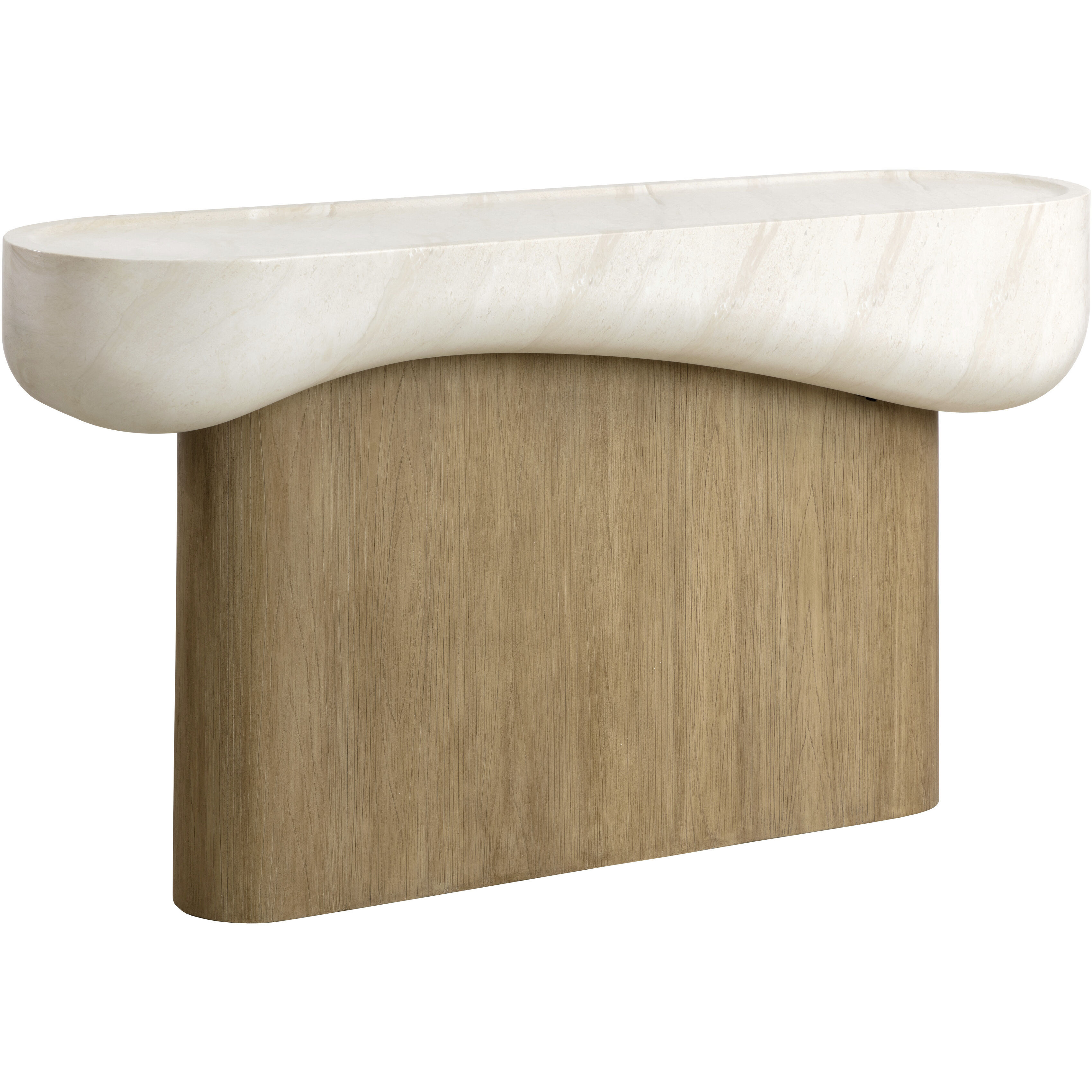 Oreste 64.5 X 34.5 inch Light Brown with Cream Outdoor Console Table